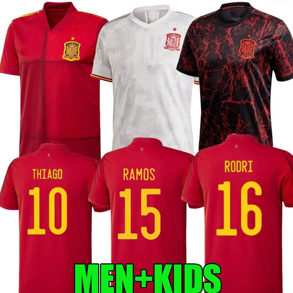 

2020 2021 испания футбол джерси ramos тьяго 20 21 сборных diego costa rodri мужчину дети футбол рубашка camisetas де futbol плеер версия, Black;yellow