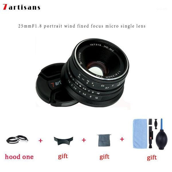 

7artisans 25mm f1.8 prime lens for mirrorless camera milc sony e-mount canon eos-m micro 4/3 fuji fx cameras a7 a7ii a7r a7s1