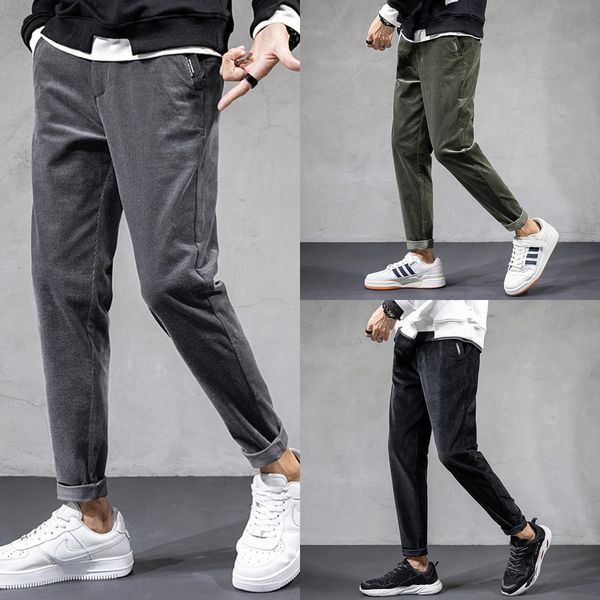 

autumn and leggings leggings winter style men's casual small legged pants fashion brand students loose fashion net red harem pants cc4f, Blue