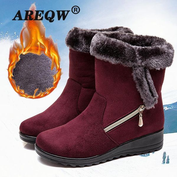 

2020 new snow boots women's boots flat heel korean winter plus cotton short ladies cotton shoes, Black
