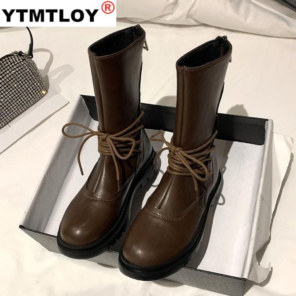 

ботильоны женщин boots ботинки женщин женщина мода плоские круглые toe короткие 2020 осень новый комфортабельный замыкание, Black