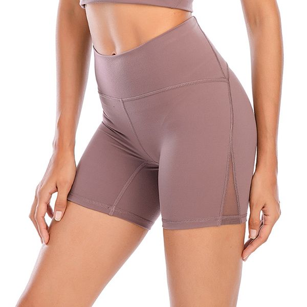 

[shipped within 8 days] lu leggings yoga outfit thigh designer womens workout gym wear solid sports elastic fitness align shr short 4 pants