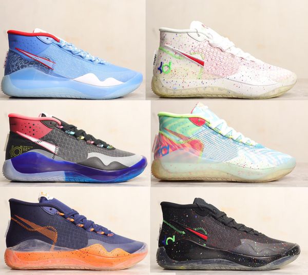 

new 2020 kevin 13 xiii durant kd 12s mens multi-color kd13 trainers zoom basketball shoes elite sport sneakers us 7-12, Black