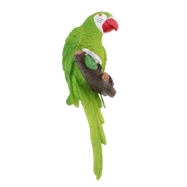 

green parrot macaw sculpture 32cm
