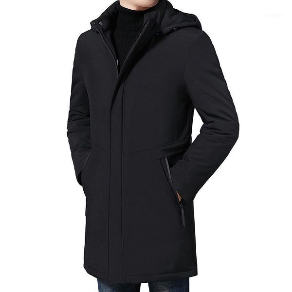 

2020 luxury designer men's padded jacket men's down padded jacket winter fat and fat man mid-length1, Black