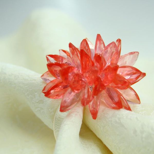 

acrylic beaded wedding napkin ring wholesale decoration napkin holder18 pcs