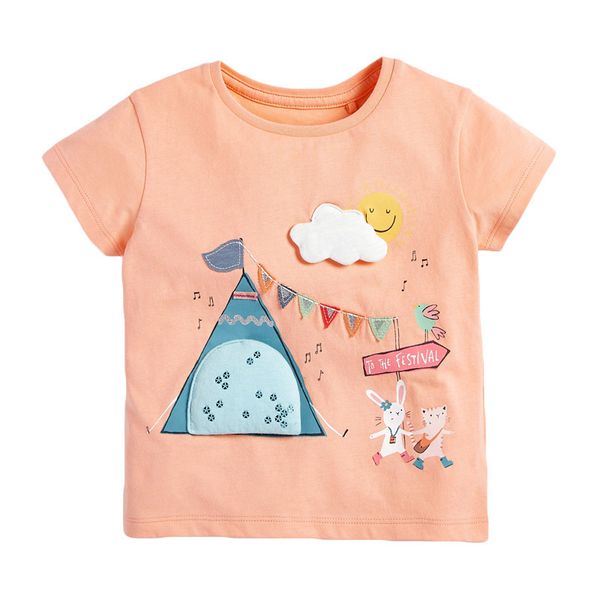 

little maven baby 2-7year summer animal unicorn short-sleeve t shirt for baby girls kids toddler girl children cotton t shirt y200704, Blue