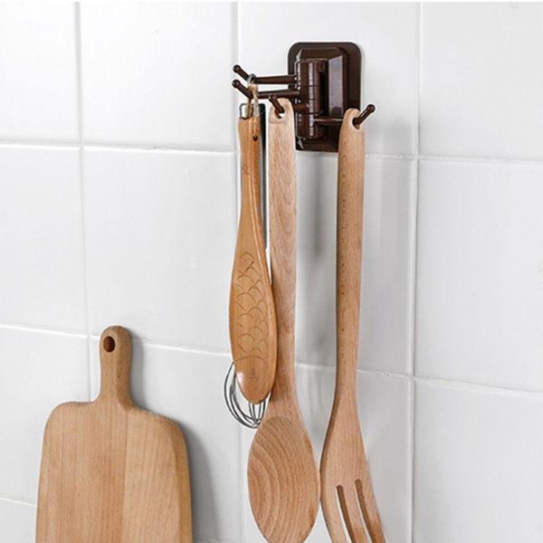 

kitchen bathroom rotating wall sucker vacuum suction hook towel hanger holder1