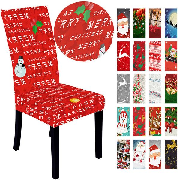 

рождество stretch председатель обложка merry xmas спандекс новый год упругие охватывает hotel restaurant украшение gwe1705