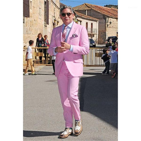 

men suits notch lapel man pink groom tuxedos wedding/prom 2 pieces ( jacket+pants+tie ) e2621, White;black