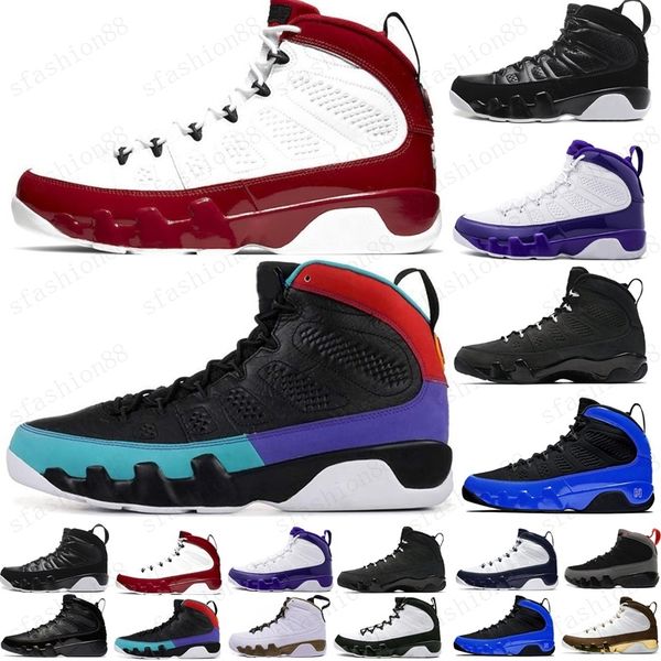 

selling gym red citrus racer blue 9 ix 9s mens basketball shoes dream it unc la bred space jam men sports sneakers size 40-46