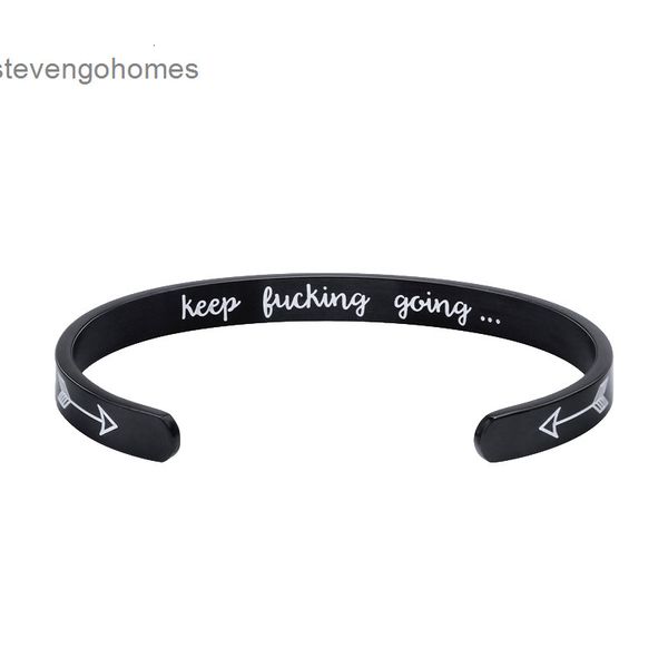 

steel going lettering stainless keep bracelet filling, Silver
