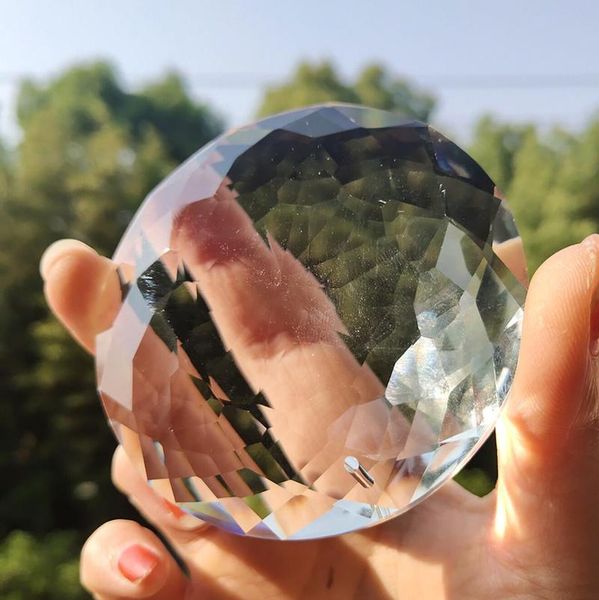 

75mm white crystal round clear crystal suncatcher pendants for chandeliers beads accessories ornament home decoration diy gifts h wmtkgr