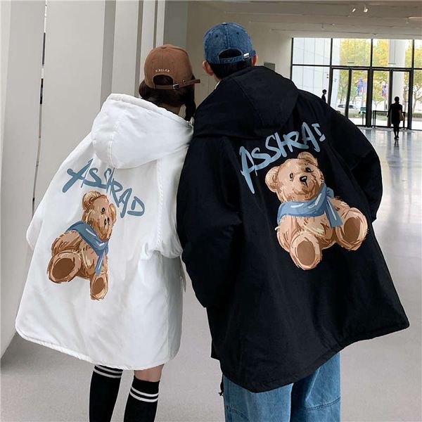 

wear winter couple's down cotton padded coat, Black