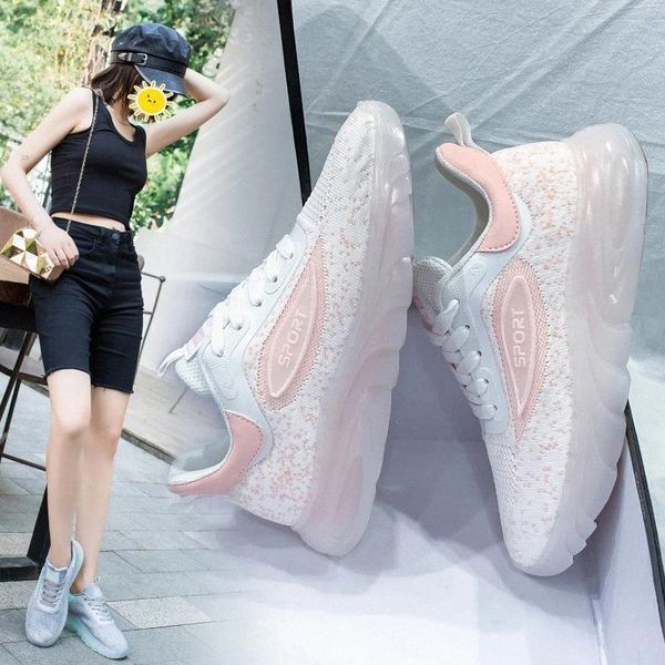 

luxury women sneakers flats shoes woman elastic fabric breathable luminous casual shoes 2020 autumn winter new zapatillas mujer #vk1m