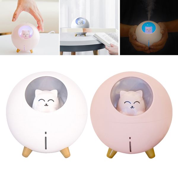 

220ml led humidifier cute usb diffuser office bedroom white+pink