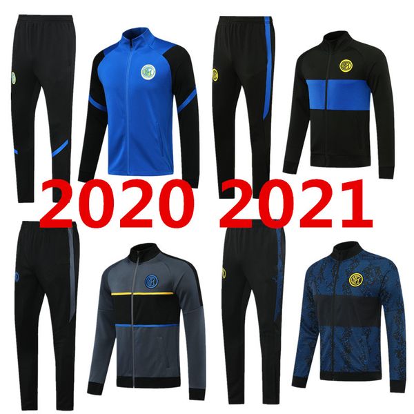

2020 2021 football jersey lukaku milan vidal barella lautaro eriksen alexis hakimi 20 21 men's jacket sportswear suit, Black