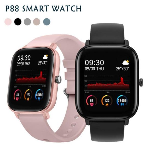 

p88 waterproof touch screen iphone huawei sport watch smart pedometer