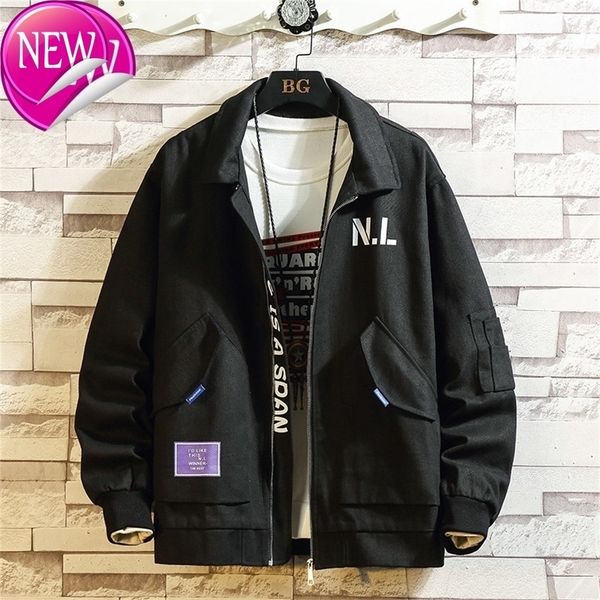 

fashion spring autumn 2020 new print casual jacket black mens japanese streetwear designer clothes plus oversize 4xl 5xl 6xl