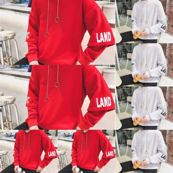 

2019 new men's autumn coat hoodiehoodie hoodiehoodie korean fashion spring and autumn loose couple's student coat ins dl2go, Black
