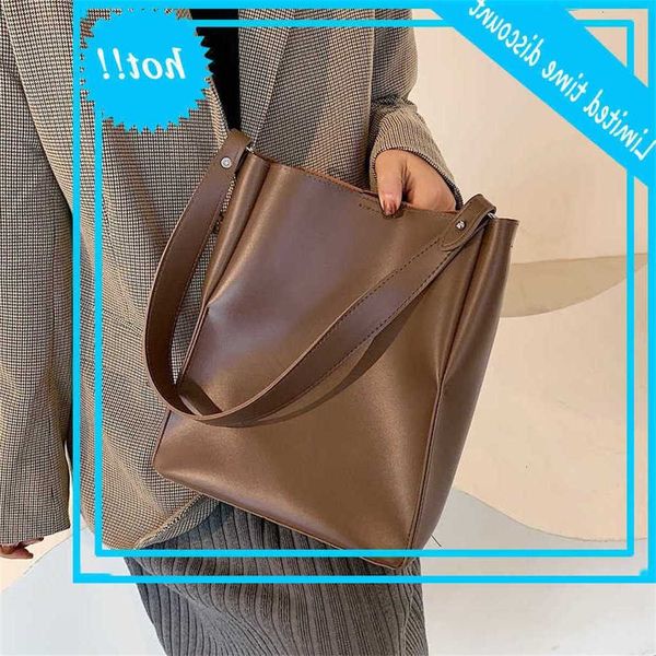 

pu leather shoulder casual large capacity emmer bag designer women travel simple style handbag 2021