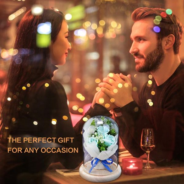 

romance eternal flowers glass cover rose eternelle rose galaxy led lamp mother's valentine's day gift