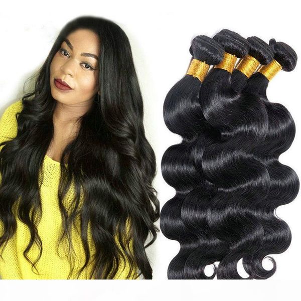 

body wave raw virgin hair straight bundles 3 cuticle aligned unprocessed hair grade 10a real human hair extensions natural, Black