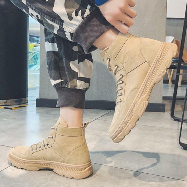 

martin boots men's spring mid-boots worker boot snowfield hight-trendy shoes winter men's s lady shoes -40, Black