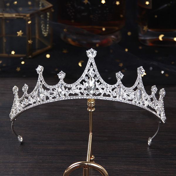 

maccessories, three bridal headwear, crown, piece wedding set, surpassing red crown fairies at the age of 18 k, Silver