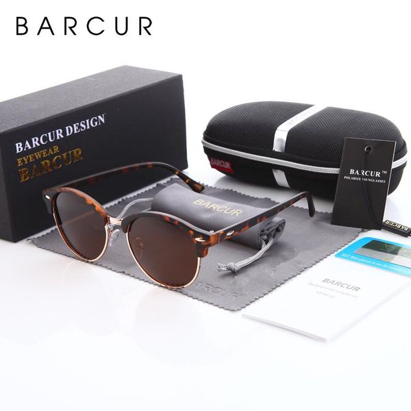 

sunglasses barcur retro round men eyewear leopard uv400 sun glasses for women, White;black