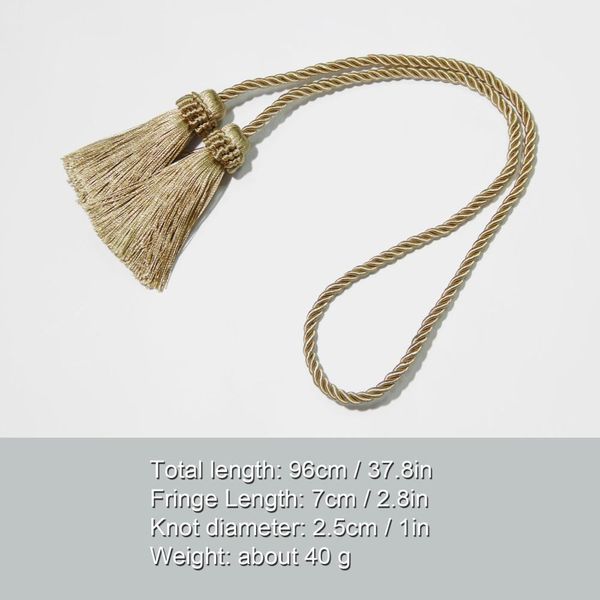 

1pc room accessories tassel curtain tieback fringe handmade curtain tie backs hanging ball buckle rope curtains holder bandage h jllkns