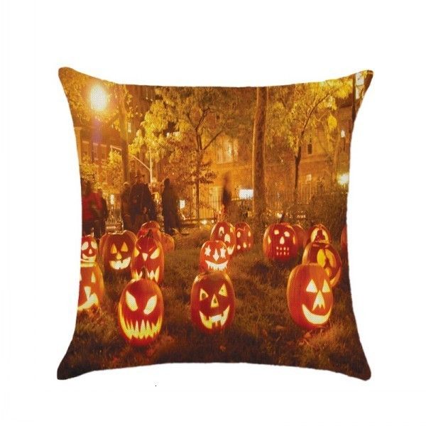 

office halloween cushion soft plush home room decoration back throw sofa cover pumpkin pillow case