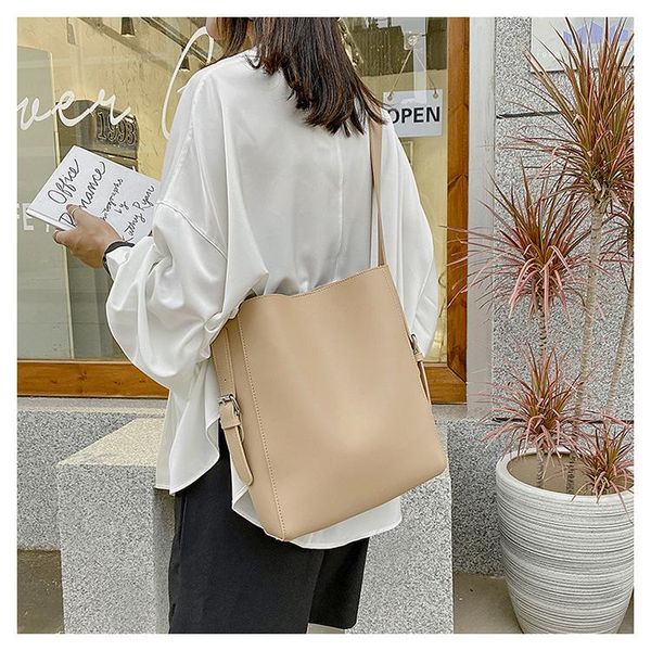 

women's designer handbag big bucket bag pu leather handbags simple fashion new quality tote bag women leather shoulder bags