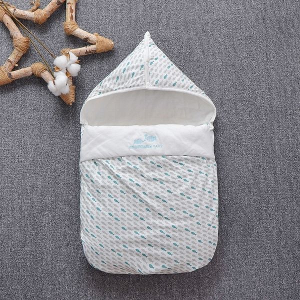 

autumn envelope for newborn baby sleeping bags winter warm infant stroller sleep sack cable knitted toddler outdoor swaddle wrap lj200821, Blue;red