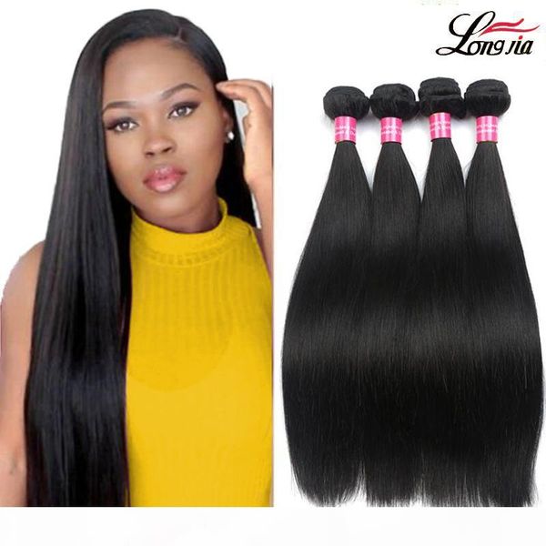 

wholesale mink brazilian straight virgin hair 3 4 bundles unprocessed straight human hair weave peruvian malaysian indian human hair weft, Black