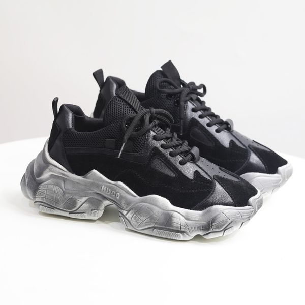 

2021 new women mesh sneakers lace up vulcanized shoes ladies breathable woman casual walk fashion footwear 1 e9jt, Black