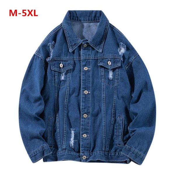 

men's autumn winter casual vintage wash distressed denim jacket coat blouse autumn winter portability warm dropshipping masc, Black;brown