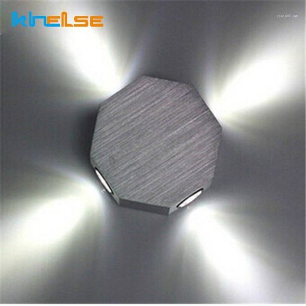 

wall lamp modern 4w led light with driver ac85-265v aluminum octagonal shape indoor lamps energy saving for living studios exhibit1