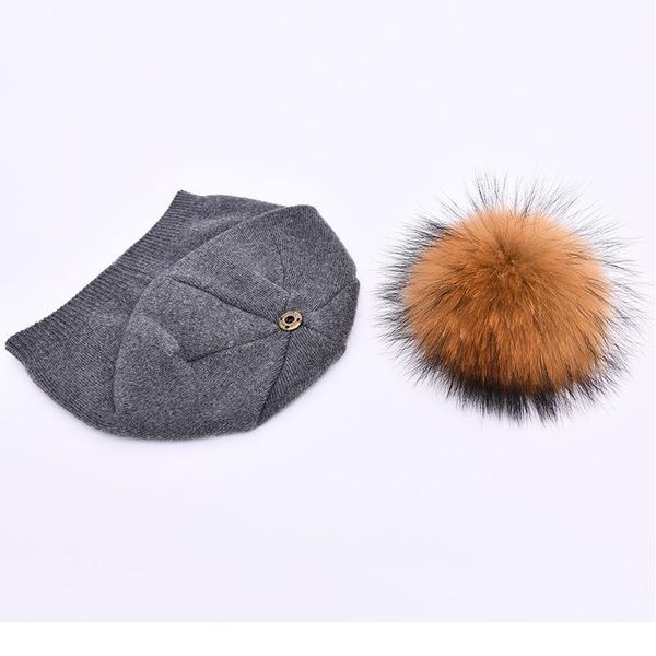 

winter beanie hat women rhinestone wool knitted hats fashion warm ladies soft beanie head accessories gift real fur qyltrm