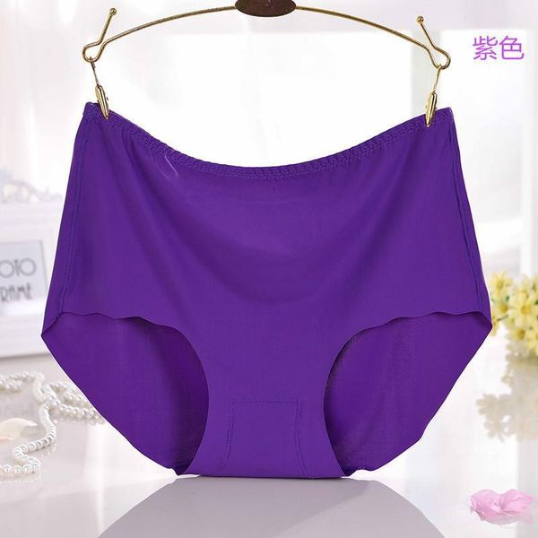 

v007 4pcs/lot ice silk panties comfortable breathable women underwear plus size 6xl female lingerie solid briefs1, Black;pink