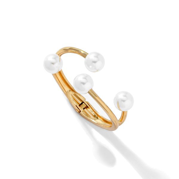 

bracelet of gold plated engagement jewelry bangles wholesale white pearl hawaiian bracelets for women gifts, Golden;silver