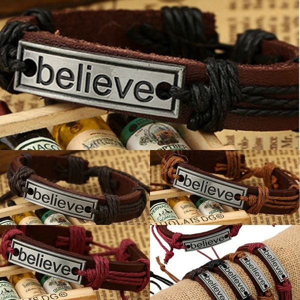 

04k0j jewelry self self confident woven cowhide can be can and adjusted jewelry believe believe confident woven cowhide bracelet bracelet pu, Golden;silver