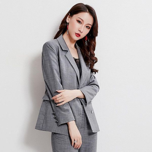 

women clothes autumn new women's temperament commute professional wear jacket long-sleeved slim slimming small suit female1, White;black
