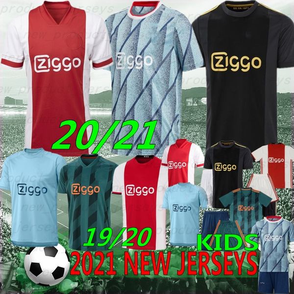 

thailand prome ajax amsterdam van de beek neres 20/21 soccer jersey new huntelaar tadic ziyech football shirt men + kids sets uniform, Black;yellow