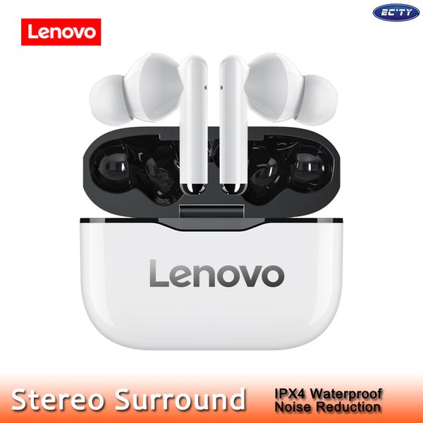

lenovo genuine lp1 tws earphones bluetooth wireless noice cancelling earbuds long endurance stereo surround ipx4 waterproof with microphone