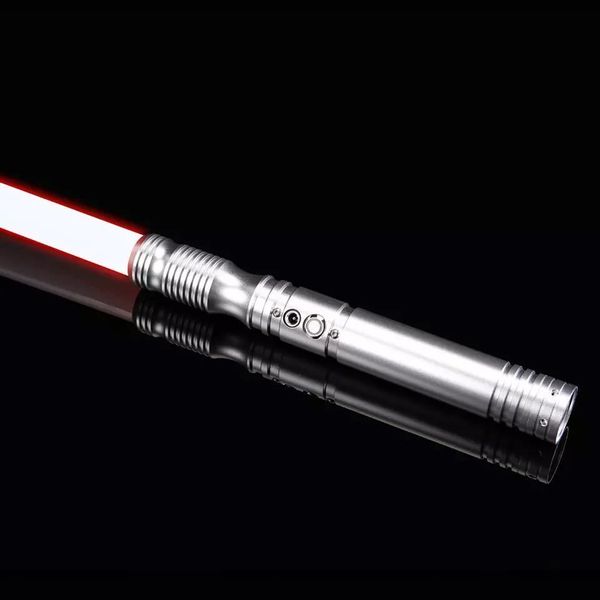 

saberfeast dueling lightsaber rgb led 1 inch blade mental handle foc blaster force fx cosplay juguetes birthday gift-013 q0113