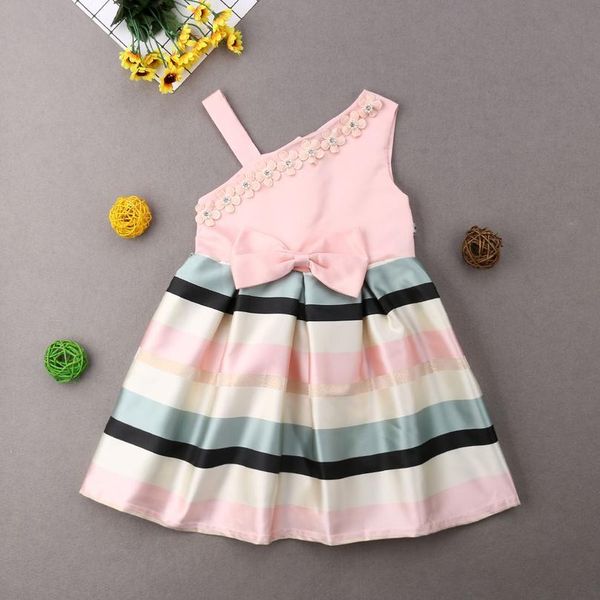 

pudcoco 3-9y princess kid girls dresses one shoulder bow tutu dress kid dress for girl party elegant wedding dress girl jllrfn