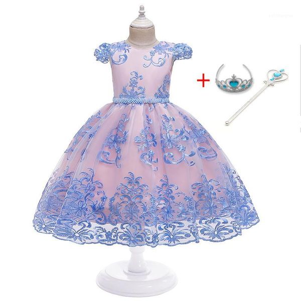 

girl's dresses girl princess dress for wedding birthday party kid tutu lace embroidered custome children flower baby clothes1, Red;yellow