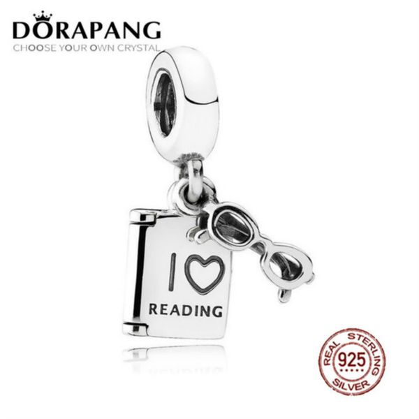 

2021 new 100% 925 sterling silver love reading charm pendant charms bead for mother gift bracelet diy bangle, Black