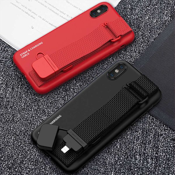 

suitable for vip 12 wristband case, creative solid color mobile phone cover, charging wire and mobile phone bracket